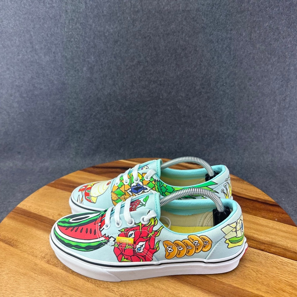 Vans Custom Culture Hoya Fruit Graphic Sneakers Light Blue Womens 7 Low Top - Picture 6 of 11